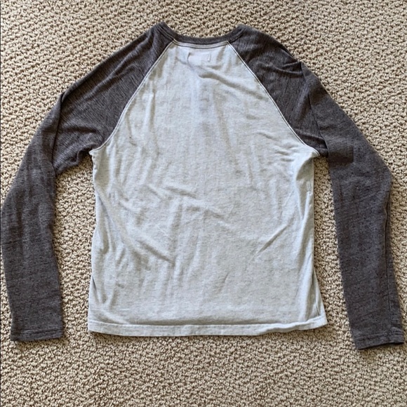 Semi- Button Up Long-sleeve Shirt | Grey & White - Picture 3 of 3